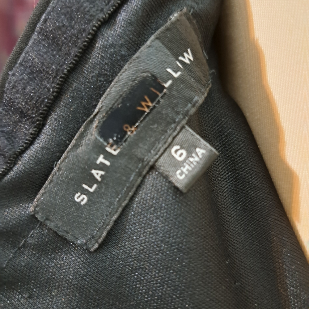 Slate & Willow Cobalt Contrast Ruffle Gown - Picture 8 of 8